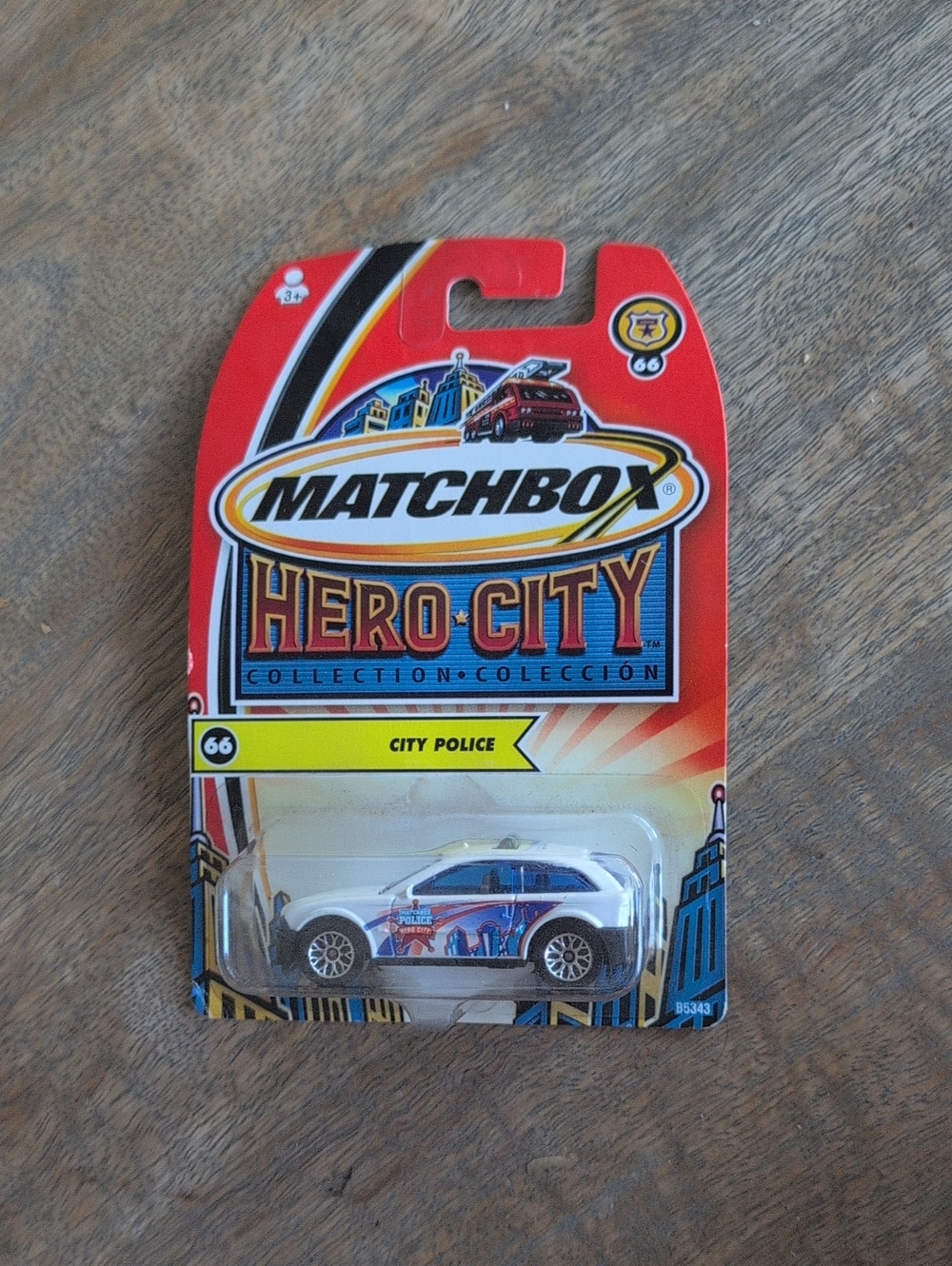 Matchbox Hero City City Police Toy Car - White & Blue
